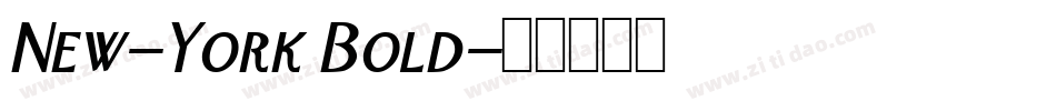 New-York Bold字体转换